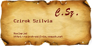 Czirok Szilvia névjegykártya